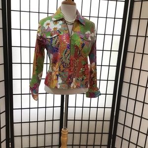 Coldwater creek floral Jacket Full zip